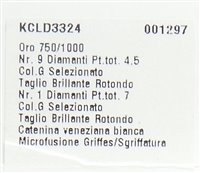 Necklace Yukiko Woman in White Gold Diamante 0.07 Ct KCLD3324K - KCLD3324K